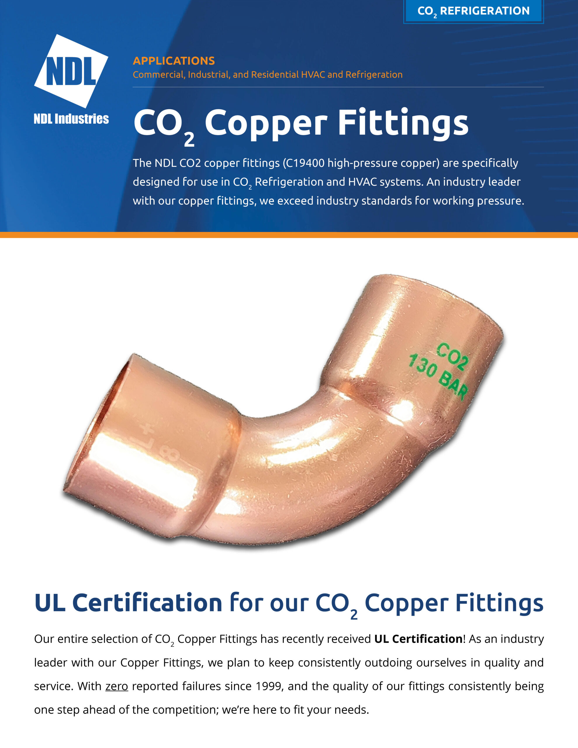 CO2 Copper Fittings – UL Certification | NDL Industries