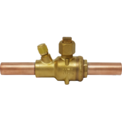 Press Compatible Full Port Ball Valves with Schrader